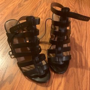 Lucky Brand Black Strap Wedge